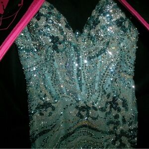 Sequin Embellished Evening Gown